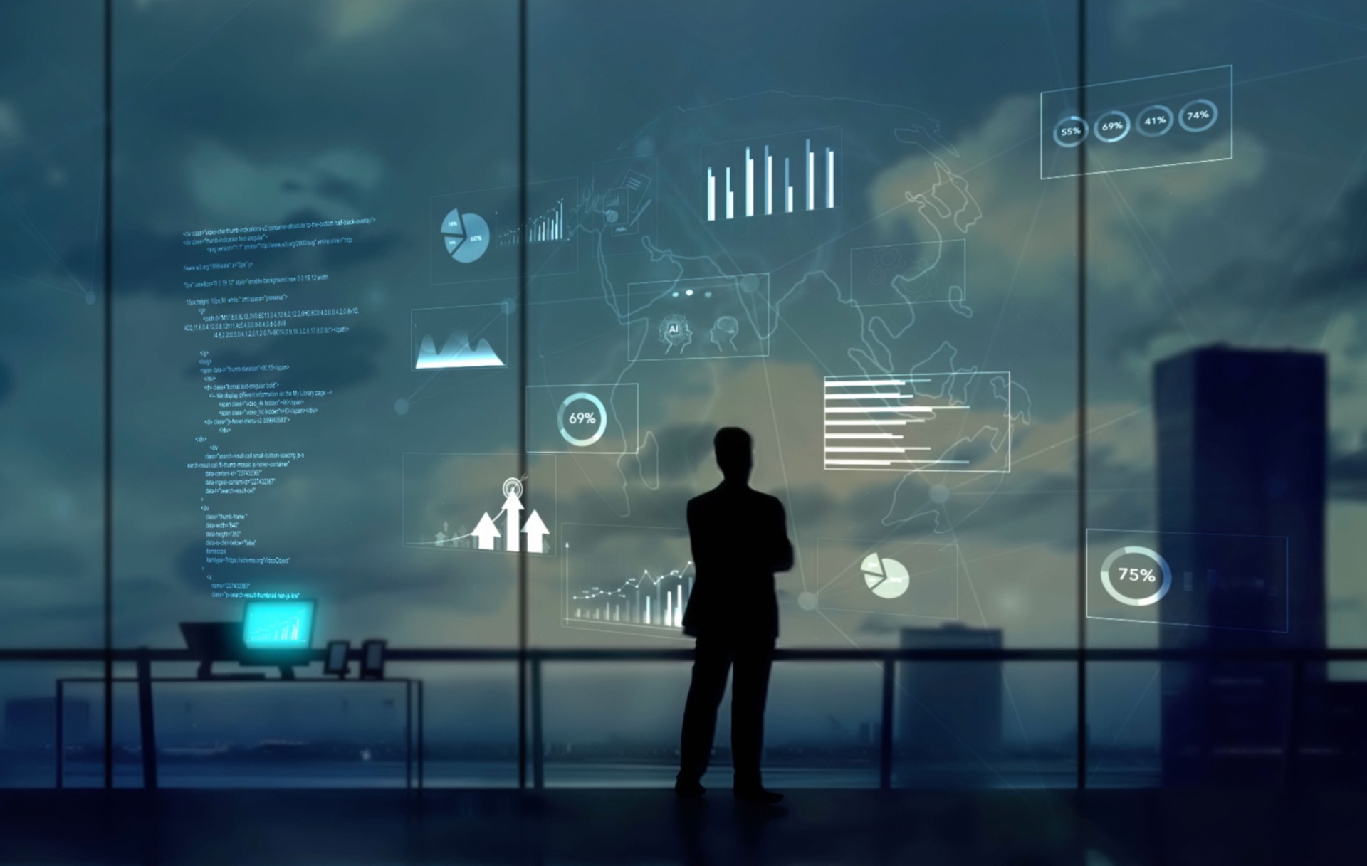 Technology,Leadership,Business,The Way Forward,Innovation,Futuristic,Artificial Intelligence,Graph,Chart,Planning,Strategy,Growth,Data,Finance,Economy,Businessman,Wealth,Analyzing,Statistician, ai, CEO